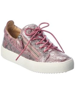 Promo ✨ Giuseppe Zanotti May London Snake-Embossed Leather 👟 Sneaker for 👩 women 😉