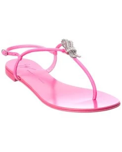 Hot Sale 🌟 Giuseppe Zanotti Rock Leather 🩴 Sandal for 👩 women 🧨