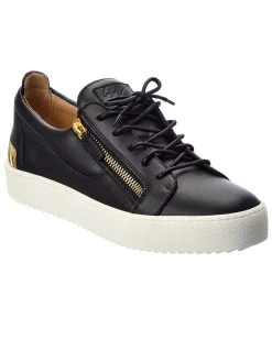 Outlet Giuseppe Zanotti Shop 21 Flash Sale 🎉 Giuseppe Zanotti May London Leather 👟 Sneaker for men 🧨