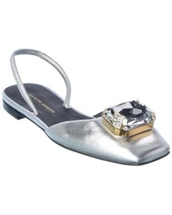 Wholesale 🔔 Giuseppe Zanotti Pigalle Leather Slingback Flat for 👩 women 😍