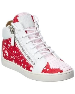 New 👏 Giuseppe Zanotti Brek Leather High-Top 👟 Sneaker for 👩 women 🎉