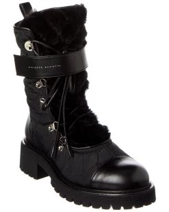 Outlet Giuseppe Zanotti Shop 27 Brand new ✔️ Giuseppe Zanotti 25 Nylon & Leather Combat Boot for 👩 women 🎁