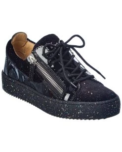 Wholesale 🎁 Giuseppe Zanotti May London Velvet & Patent 👟 Sneaker for 👩 women ✔️