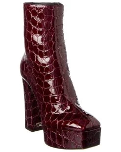 Wholesale 🛒 Giuseppe Zanotti New York 80 Croc-Embossed Leather Platform Boot for 👩 women 🤩