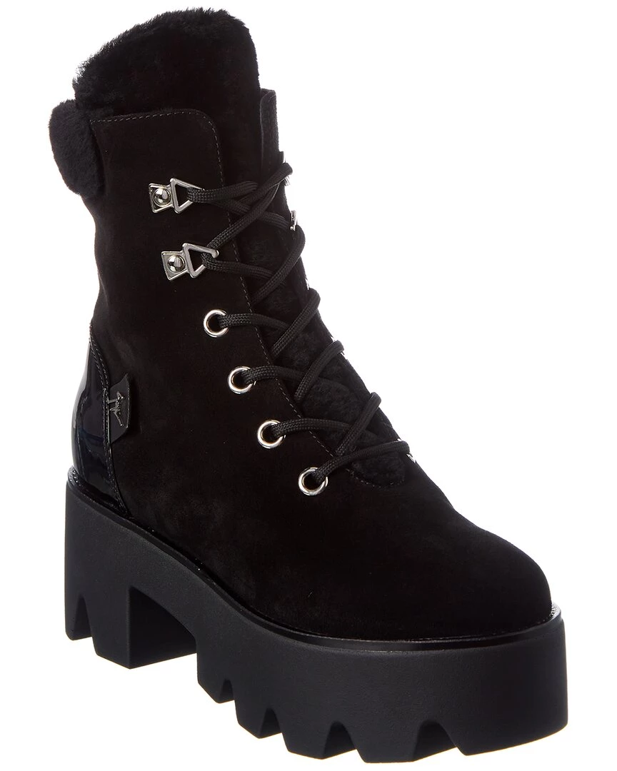 Best Pirce 🔥 Giuseppe Zanotti Daikiri 20 Suede & Patent Platform Boot for 👩 women ✨ 3 Best Pirce 🔥 Giuseppe Zanotti Daikiri 20 Suede & Patent Platform Boot for 👩 women ✨